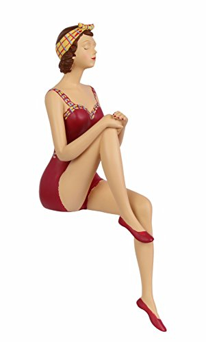 dekowonderland Pin Up Girl Deko Figur Kantenhocker Shabby Frankreich Antik Stil H 32,5 cm