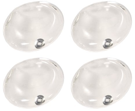 eBuyGB Pack of 4 Instant Heating Gel Hand Warmers - Reusable Heat Pack (Clear Oval)