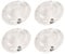 eBuyGB Pack of 4 Instant Heating Gel Hand Warmers - Reusable Heat Pack (Clear Oval)