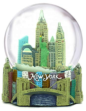 Skyline New York City Schneekugel, Souvenir, 8,9 cm hoch, 65 mm