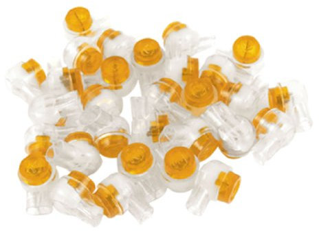 sourcing map 30 Pcs UY Connectors Single Leaf Gel Splice Connector for 2-wire