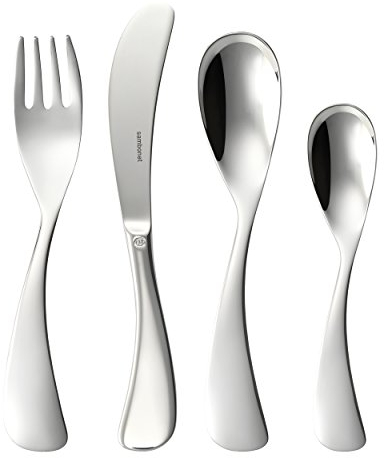 Sambonet 52557-98 Set Posate 4 Pezzi per Bimbo, Collezione Mix, Inox