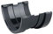 OSMA Roofline Commercial 150mm (6) half round Gutter Union BLACK 6T609b