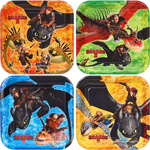 Hallmark How to Train Your Dragon 7 Cake Plates (8 Pack)