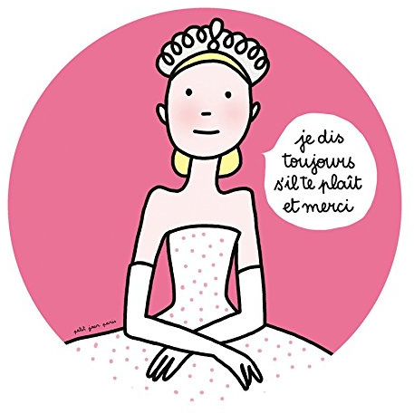 Prinz & Prinzessin PC980J Dessertteller, je dis toujours s'il te plaît et merci