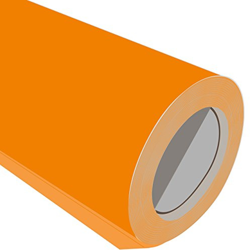 JasonCarlMorgan 10 Metre (10M) Roll Neon Orange 500mm Wide Hot Flex Iron On Clothing Garment Vinyl