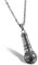 Flongo Collana Hip Hop Pendente Microfono per Uomo, Collana in Acciaio Inox Ciondolo Originale Punk Rock Style, Regalo di Natale/San Valentino