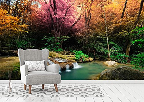 Fotomural Vinilo Pared Deportivo Cascada Rio | Fotomural para Paredes | Mural | Vinilo Decorativo | Varias Medidas 200 x 150 cm | Decoración comedores, Salones, Habitaciones.