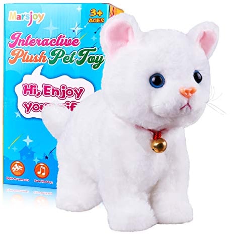 Interaktives Plüschtier Katze Roboter Spielzeug, Barking Meow Kätzchen, Berührungskontrolle, elektronisches Katzen-Haustier, Katzen-Kitty-Spielzeug, Kinder, L: 30.5 cm x H: 20.3 cm x B: 12.7 cm.