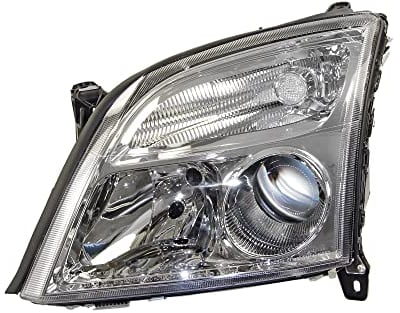 BESTPRICE 1x Hauptscheinwerfer vorne links H7 mit glasklarer Streuscheibe Frontscheinwerfer ohne Stellmotor, Kompatibel mit OPEL SIGNUM CC (Z03), VECTRA C (Z02)
