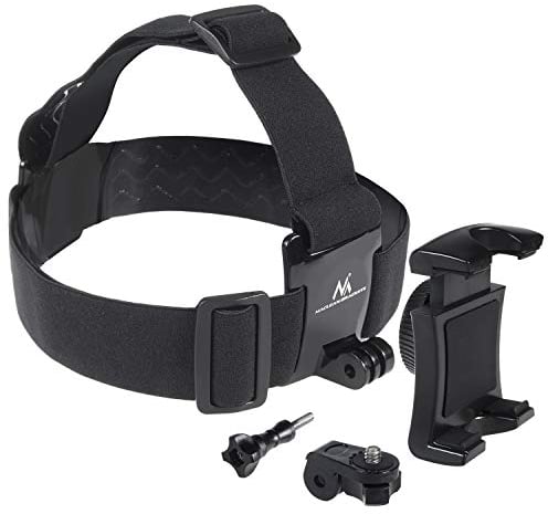 Maclean MC-825 Fast Connect Universal Cell Phone Camera Headband Mount Sport Mount Fitness Outdoor Head Strap for GoPro (Sports headband)