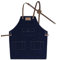 izielad Professionelle Küchenschürze für Chef Artist Grill BBQ Shop Backen für Frauen und Männer mit Kreuz zurück 3 Taschen einstellbar M bis XXL