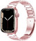Miimall Correa Compatible con Apple Watch Series 8/7/6/5/4/3/2/1/SE/SE2, Banda de Acero Inoxidable, Pulsera de Reemplazable, Ajustable Correa de Metal para Apple Watch 38mm 40mm 41mm-Rosa
