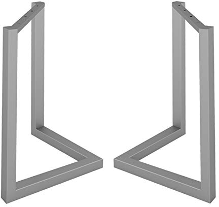 ZXCVBNAS 2 Stück Tischbein | schwerlast Tischgestell für große Tische | Möbelkufen stabil | Tischbeine Esstisch, Schreibtisch, Couchtisch, Bank, Konferenztisch, DIY, Möbelbeine,Silber,40 * 68cm