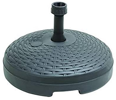 EuroStore07® Base per OMBRELLONE Rattan Rotonda in PLASTICA per OMBRELLONI con PALO Max 34 MM