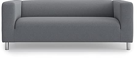 MASTERS OF COVERS Ersatzsofabezug für IKEA Klippan 2-Sitzer, Klippan 2 er Sofabezug, Loveseat, Sofa Überzug, 180 cm x 85 cm x 58 cm (Dunkelgrau, Polyester)