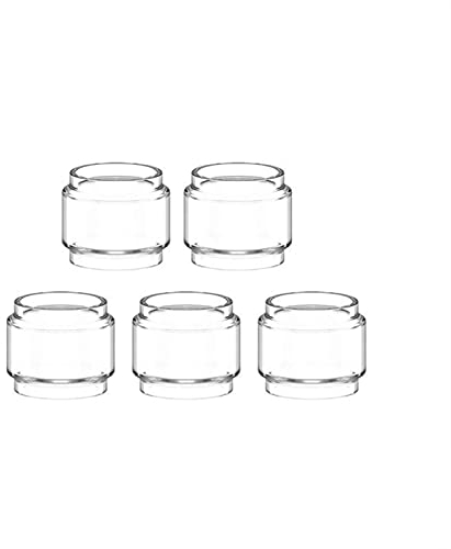 Denghui-ec 5pcs Tubo di Vetro a Bolla Adatto for Ello Duro. Vate 6,5 ml/Adatto for Ello TS t Pop s/Adatto for Pico 25 Melo 2 3 Mini Nano/Fit for Melo 4 Vetro D25. Tubo Grasso