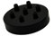 LEDSone Multi Out schwarze Deckenrosette, perfekt für Stoff-Flexkabel, 120 mm Metall-Deckenleuchtenplatte mit Zubehör für Decken- und Wandlampen.