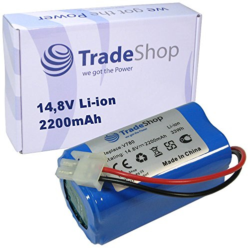 Trade-Shop Akku 14,8V 2200mAh kompatibel mit Ecovacs Deebot CEN660 DL33 DL35 V780 CR120 X500 X580 KK8, Silvercrest SSRA1 305857 UR18650ZT-4S1P-AAF