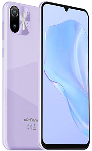 Ulefone 4G Smartphone Offerta del Giorno NOTE 6(P), 8,5mm Ultra Sottile Cellulare DUAL SIM,Schermo HD+ 6,1'', Slot Per 3 Schede, Android 11 Go, 2GB+32GB, Fotocamera 8MP+5MP,GPS Sblocco Facciale Viola