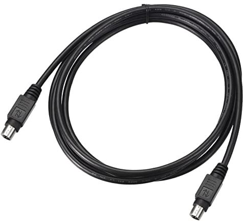 sourcing map PS/2 Mouse and Keyboard Extension Cable 6 Pin 6.56 Feet Male to Male for PC,Black