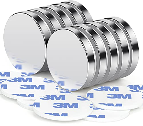 Wukong Neodym Magnete Selbstklebend Extra Stark 20x4mm | 10 Stück, Mini Runde Magnete Heavy Duty für Magnettafel Whiteboard Kühlschrank