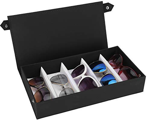 Cyrank Sonnenbrillen-Vitrine Mit 5 Fächern, Multi-Sonnenbrillen-Organizer, Sonnenbrillenhalter, Sonnenbrillen-Aufbewahrungsbox Für Damen, Herren