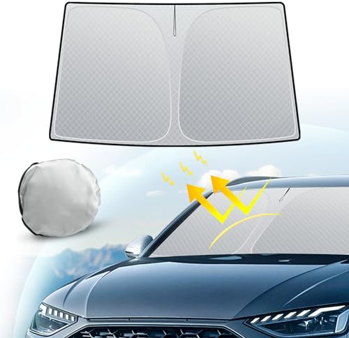 D-Lumina Parabrisas para Coche – Bloquea los Rayos UV Protección Parasol, Parasol para Mantener el vehículo Fresco y sin daños, fácil de Usar, Apto para Parabrisas de Varios tamaños (130 x 70 cm) M