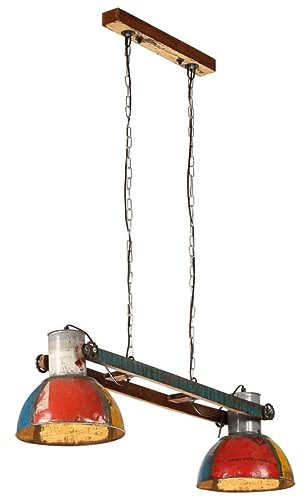 vidaXL Hängelampe Hängeleuchte Pendelleuchte Pendellampe Industrielampe Lampe Leuchte Wohnzimmer Industrie-Stil 25 W Mehrfarbig 111cm E28