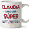 MUGFFINS Tazas Personalizadas para BAILARINA mujer - En Español - Eres Súper - 11 oz / 330 ml - Regalo Personalizable original y divertido