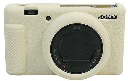 MUZIRI KINOKOO ZV-1 Mark II Case, Soft Silicone Protective Case for Sony ZV-1 M2/ZV1 M2/ZV1 Mark II Vlog Camera - Anti-Scratch Slim Fit Soft Rubber Sony ZV-1 M2/ZV-1 Mark II Cover - Off White