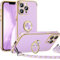 Miss Arts für iPhone 11 Pro Max Hülle mit Band, Ring Ständer Handyhülle Frauen Mädchen Dünn Stoßfeste Schutzhülle für iPhone 11 Pro Max Case Lila