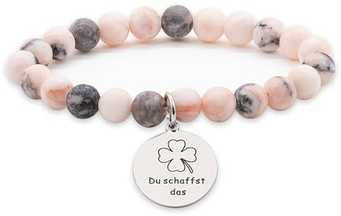 TOLOWOBK Geschenke für Mädchen Damen Edelstein Chakra Armband Mädchen Herz Charm Perlenarmband Heilsteine Perlen Armbänder Einschulung Schulanfang Geburtstag Geschenke für Tochter Enkelin Schwester