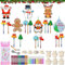 Nourdom Weihnachten Windspiel Bastelset Kinder, 12tlg DIY Holz Windspiel Basteln Weihnachten Basteln Kinder Klangspiele Bastelhandwerk zum Basteln für Weihnachtsfeier Winter Kindergeburtstag