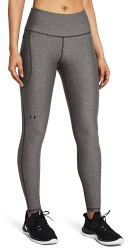 Under Armour Damen Tech HiRise Legging, Sportleggings, atmungsaktive Trainingshose mit 4-Wege-Stretch,Charcoal Light Heather / / Black,MD