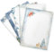 50 x Briefpapier MIX | Bunter Weihnachts-Papier Mix 5 Motive Weihnachten | Motivpapier A4 | edles Design Papier | beidseitig bedruckt | Set