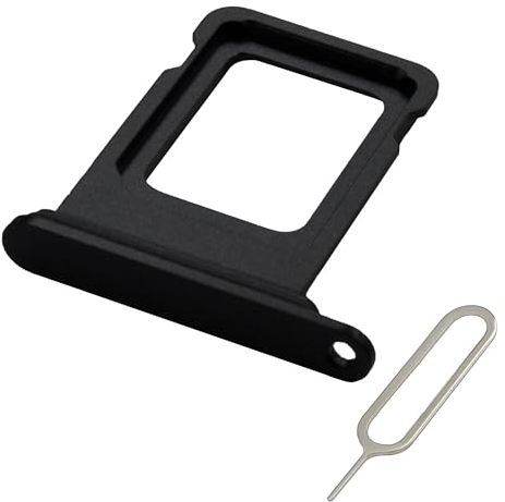 MMOBIEL SIM Card Tray Compatible with iPhone 15/15 Plus – SIM Slot Tray Holder – SIM Holder Replacement – Incl. SIM Card Removal Tool And Waterproof Rubber Seal Ring - Black