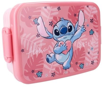 My sweety pop - Scatola per merenda - Pranzo box - Stitch - Per bambini - asilo - scuola - vacanze - pasto - 16 cm - per ragazza - rosa - idea regalo