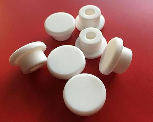 Bore 6.8mm-201.5mm Round Silicone Rubber Seal Hole Plugs Blanking End Caps Seal T Type Stopper-71.3mm(5pcs)-White