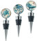 Czzmy Wine Bottle Stoppers,Set of 3 Stainless Steel Wine Stoppers for Gifts, Bar, Holiday Party, Wedding(3-Marine Animal)