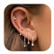 JeweBell 4/5/6 Pcs Ohrringe Gold Set für Damen 14 Karat Vergoldet 925 Sterling Silber Einzelne Ohrstecker Creolen Set für Mehrere Piercing Herz Stern Mond Kleine Creolen Ohrringe Hängend Stapelbar
