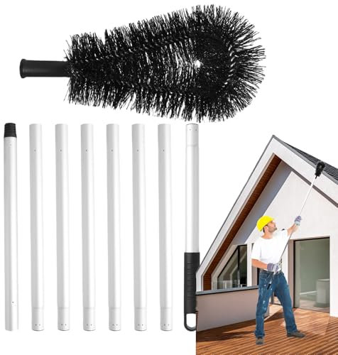 Dachrinnenreinigungsbürste - Ausziehbare Pfostenreinigungsbürste, Dachdeckerwerkzeug mit Teleskopbürste | Dachrinnenreinigungswerkzeuge mit einziehbarem Design, Reinigungsbürste