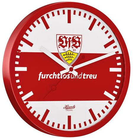 Hermle Wanduhr VfB Stuttgart Version rot Ø 30 cm 31893-002100