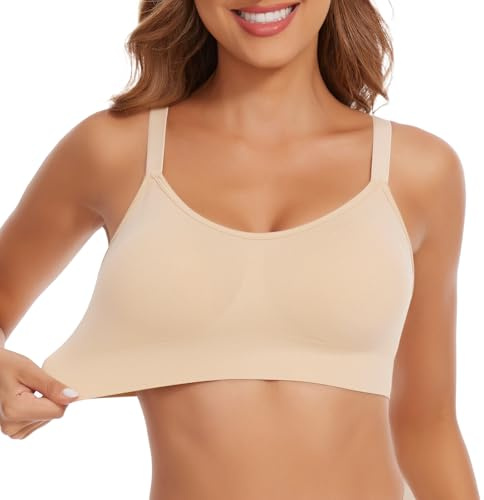 Joyshaper Reggiseno sportivo senza ferretto, da donna, senza cuciture, imbottito