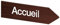 DECOHO - Panneau flèche directionnelle droite personnalisable - Couleur bois foncé - Marron