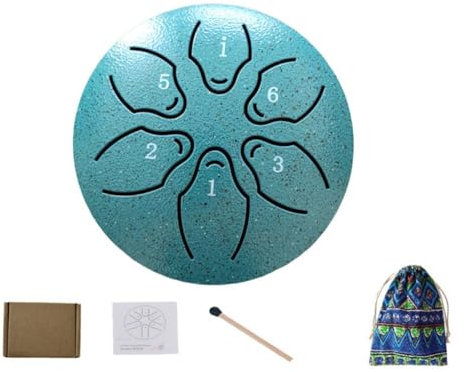 7.6 cm 6 Noten Steel Tongue Drum Handpan Ätherische Trommel Musiktrommel Schlagzeug Instrument V9c3 Handtrommel Handpan Musik Mini