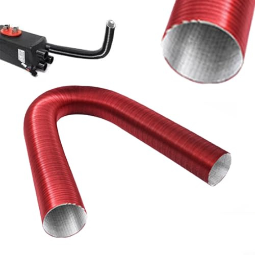 HpLive 75mm Flexibler Luftführungsschlauch,alu flexrohr Heizung Flexibler Aluminium Kanal Schlauch Rohr Durchmesser Hitzebeständig für Heizung, Belüftung, Klimaanlage Vent Systems(200cm)