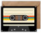 WBdesignz Gruß Karte mit Umschlag - Geburtstagskarte Vintage Retro Style Kasette Schwarz Oldschool Tape Party Einladungskarte Geschenkkarte Audiophil Musik Nostalgie Kindheit (DIN A6)