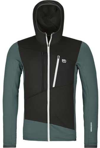 ORTOVOX FLEECE GRID HOODY, Fleecejacke mit Kapuze, Herren