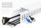 ZhiYo Kabelkanal Weiß 168cm - Serverrack-Set mit 4x42cm Verdrahtungskanal | Sicherer PVC-Kabelkanal H5xB5cm für Schreibtisch/Netzwerk - Offene Kabelrinne mit Stecksystem